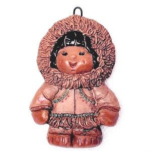 Vintage Collectible Eskimoppets trademark Eskimo ornament from Alaska